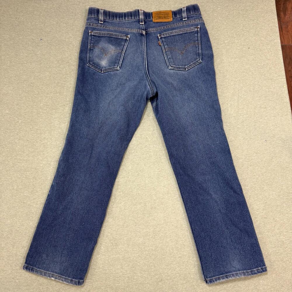 Vintage Levi's Action Jeans Straight Fit Blue Mens 34W 28L Brown‎ Tab - Picture 5 of 8